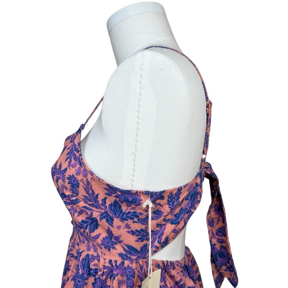 NWT Universal Thread Womens Sz M Sleeveless Floral Back Tie Midi Dress Vacation - Picture 8 of 16